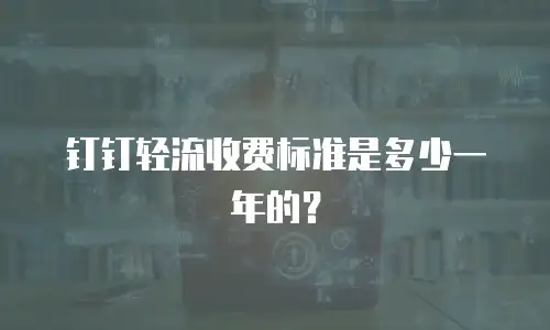 钉钉轻流收费标准是多少一年的？