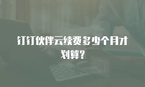 钉钉伙伴云续费多少个月才划算？