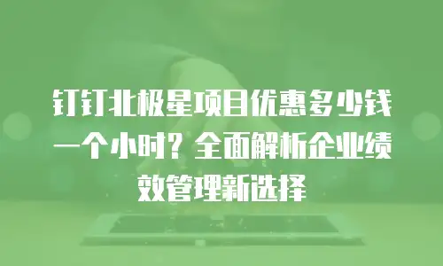 钉钉北极星项目优惠多少钱一个小时？全面解析企业绩效管理新选择