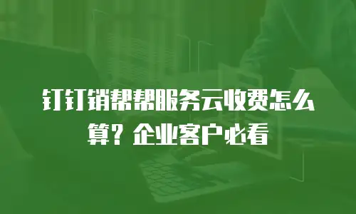 钉钉销帮帮服务云收费怎么算？企业客户必看