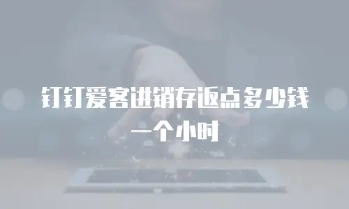 钉钉爱客进销存返点多少钱一个小时