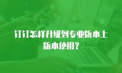 钉钉怎样升级到专业版本上版本使用？