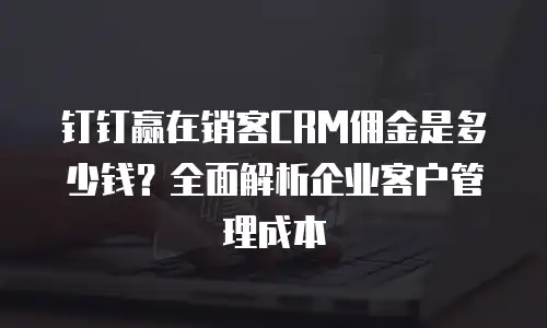钉钉赢在销客CRM佣金是多少钱？全面解析企业客户管理成本