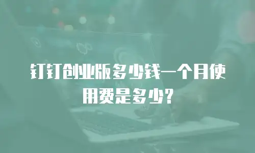 钉钉创业版多少钱一个月使用费是多少？