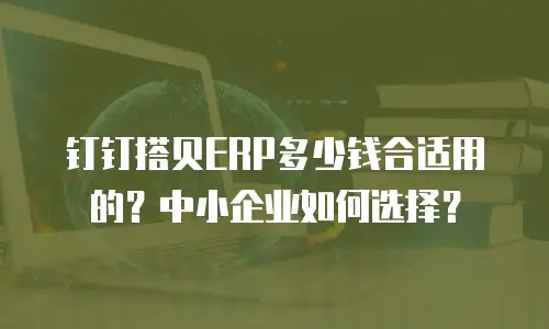 钉钉搭贝ERP多少钱合适用的？中小企业如何选择？