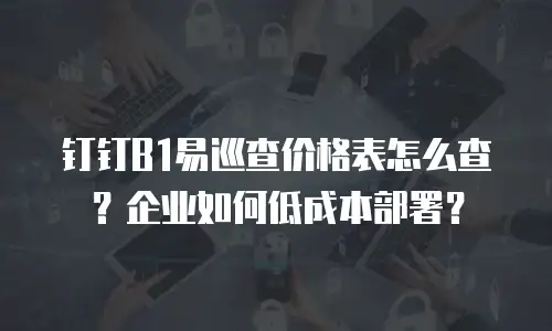 钉钉B1易巡查价格表怎么查？企业如何低成本部署？