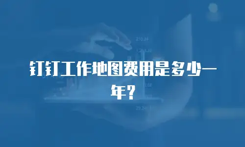 钉钉工作地图费用是多少一年？