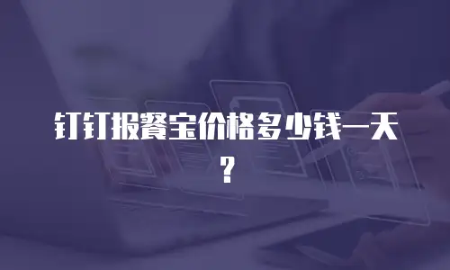 钉钉报餐宝价格多少钱一天？