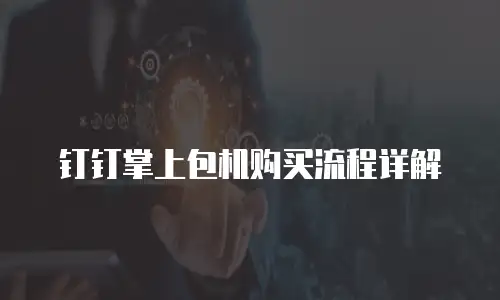 钉钉掌上包机购买流程详解