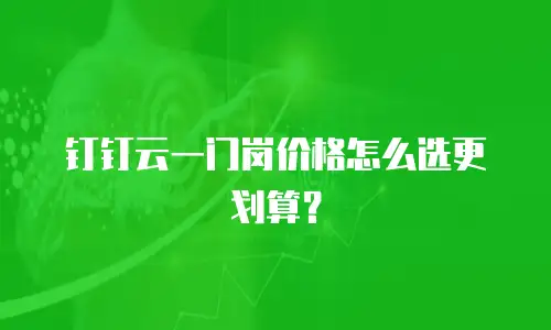 钉钉云一门岗价格怎么选更划算？