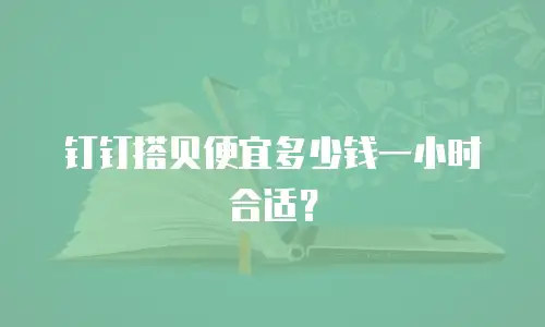 钉钉搭贝便宜多少钱一小时合适？