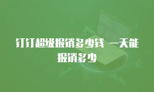 钉钉超级报销多少钱 一天能报销多少