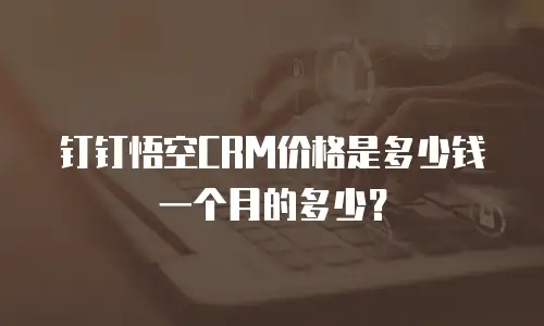 钉钉悟空CRM价格是多少钱一个月的多少？
