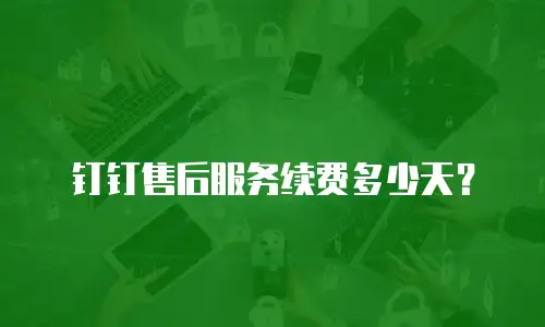钉钉售后服务续费多少天？