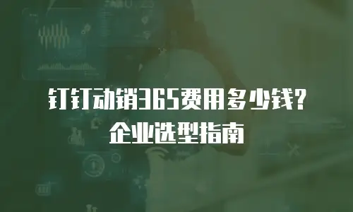 钉钉动销365费用多少钱？企业选型指南