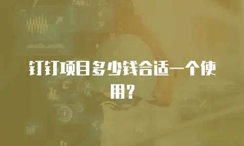钉钉项目多少钱合适一个使用？