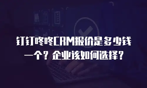 钉钉咚咚CRM报价是多少钱一个？企业该如何选择？