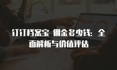 钉钉档案宝 佣金多少钱：全面解析与价值评估