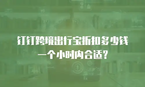 钉钉跨境出行宝折扣多少钱一个小时内合适？