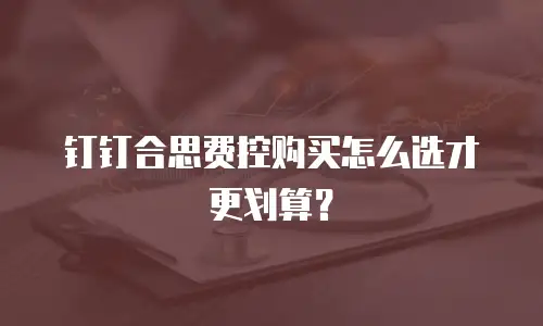 钉钉合思费控购买怎么选才更划算？