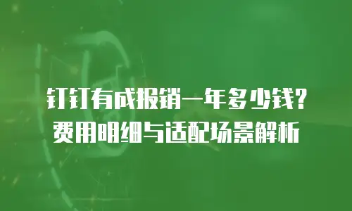 钉钉有成报销一年多少钱？费用明细与适配场景解析