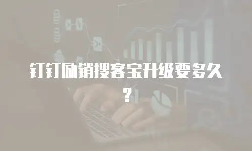 钉钉励销搜客宝升级要多久？