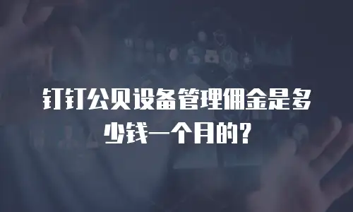 钉钉公贝设备管理佣金是多少钱一个月的？