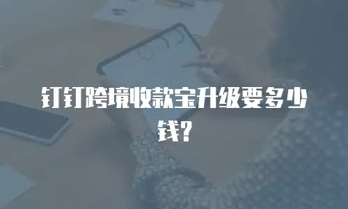 钉钉跨境收款宝升级要多少钱？