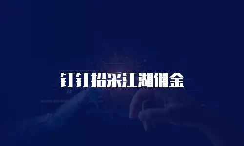 钉钉招采江湖佣金