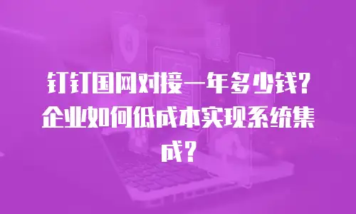 钉钉国网对接一年多少钱？企业如何低成本实现系统集成？