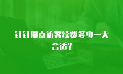 钉钉魔点访客续费多少一天合适？