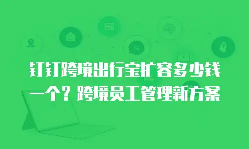 钉钉跨境出行宝扩容多少钱一个？跨境员工管理新方案