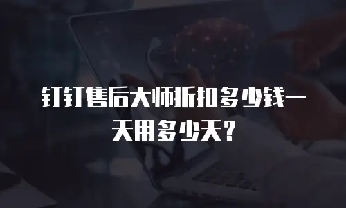 钉钉售后大师折扣多少钱一天用多少天？