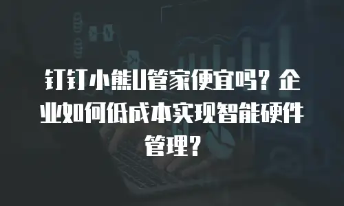 钉钉小熊U管家便宜吗？企业如何低成本实现智能硬件管理？