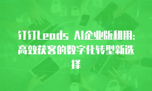 钉钉Leads AI企业版租用：高效获客的数字化转型新选择
