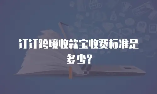 钉钉跨境收款宝收费标准是多少？