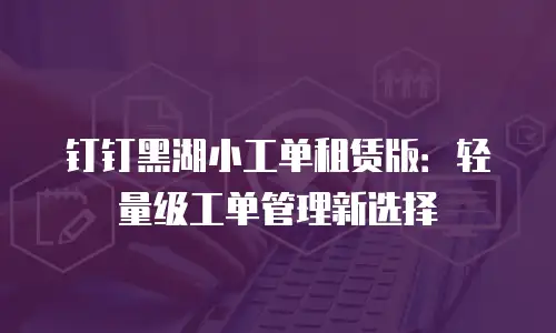 钉钉黑湖小工单租赁版：轻量级工单管理新选择