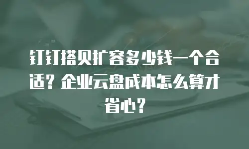 钉钉搭贝扩容多少钱一个合适？企业云盘成本怎么算才省心？