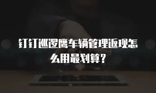 钉钉巡逻鹰车辆管理返现怎么用最划算？