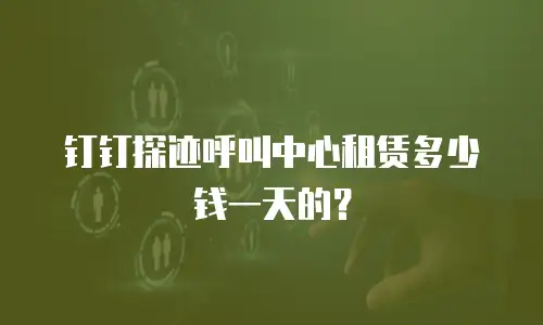 钉钉探迹呼叫中心租赁多少钱一天的？