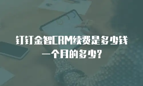 钉钉金智CRM续费是多少钱一个月的多少？