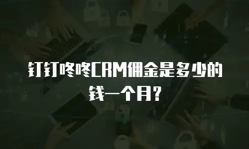 钉钉咚咚CRM佣金是多少的钱一个月？