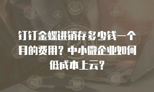 钉钉金蝶进销存多少钱一个月的费用？中小微企业如何低成本上云？