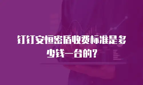 钉钉安恒密盾收费标准是多少钱一台的？