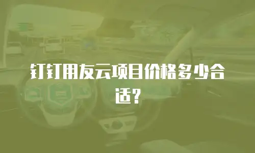 钉钉用友云项目价格多少合适？