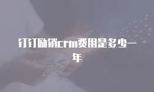 钉钉励销crm费用是多少一年