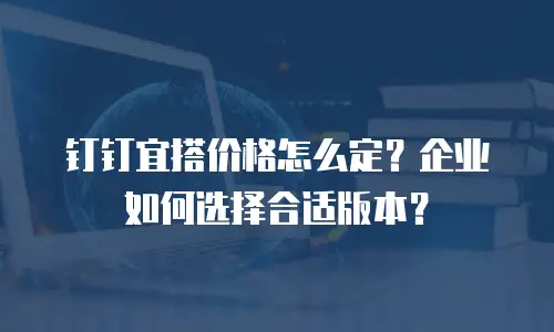 钉钉宜搭价格怎么定？企业如何选择合适版本？