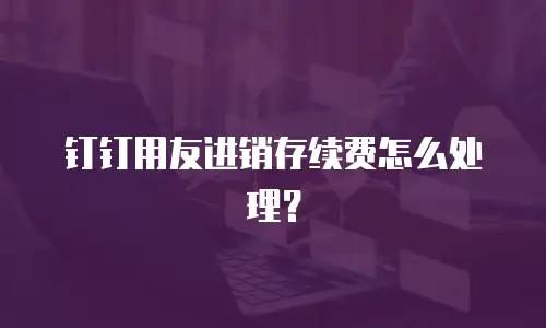 钉钉用友进销存续费怎么处理？