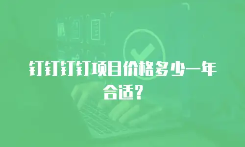 钉钉钉钉项目价格多少一年合适？