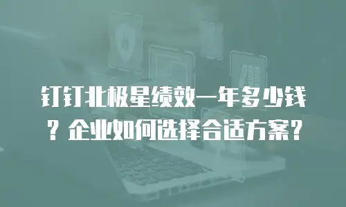 钉钉北极星绩效一年多少钱？企业如何选择合适方案？